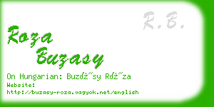 roza buzasy business card
